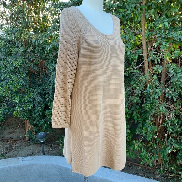 Basic Editions Large Tan Sweater Dress - Picture 1 of 7